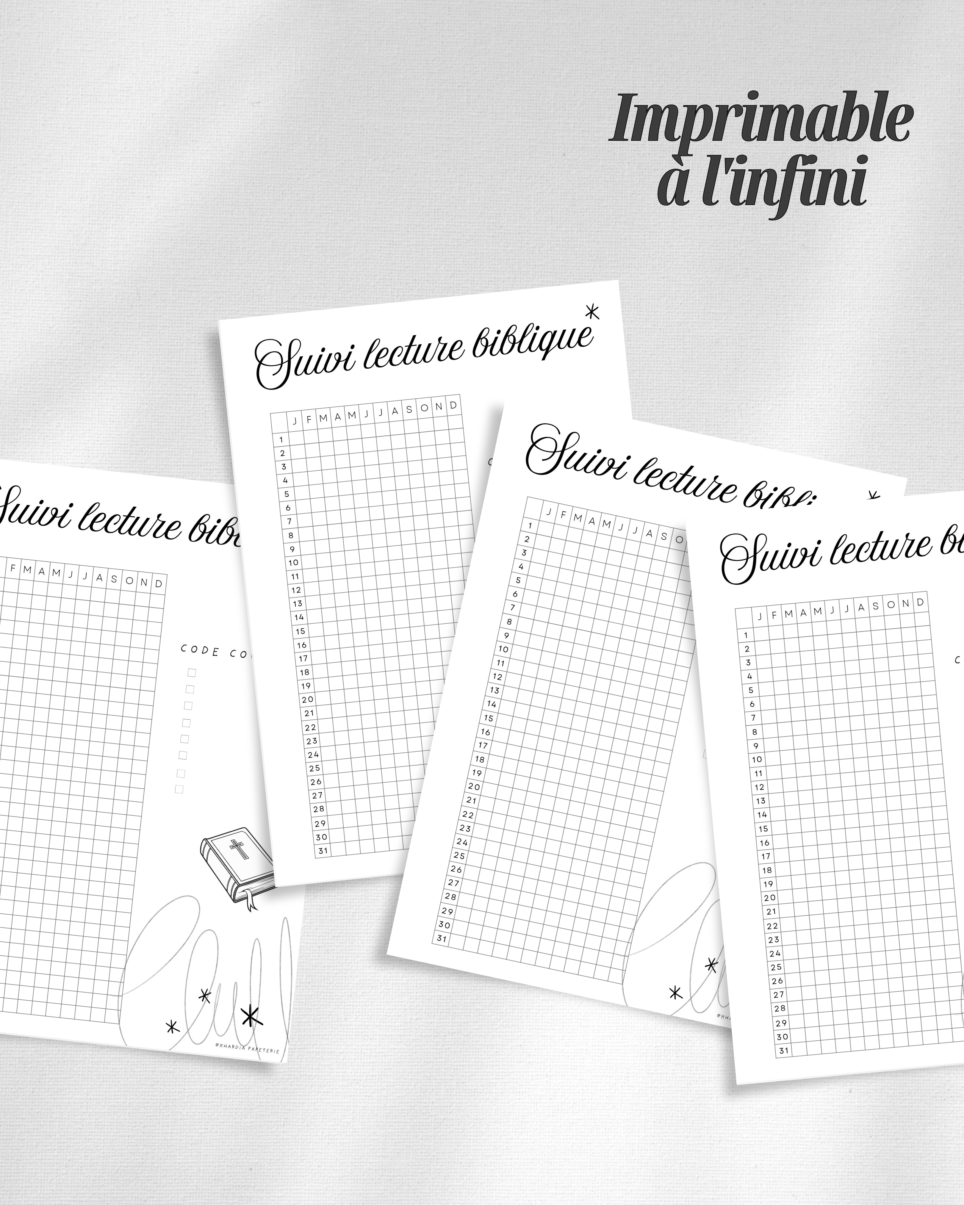 Fichier digital suivi de lecture biblique