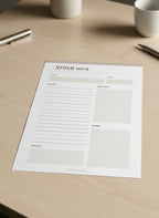 Fichier digital pour prise de notes pendant le culte